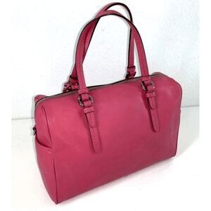 NEW COACH Peyton Bennett mini satchel purse bag pink cross grain leather F31403